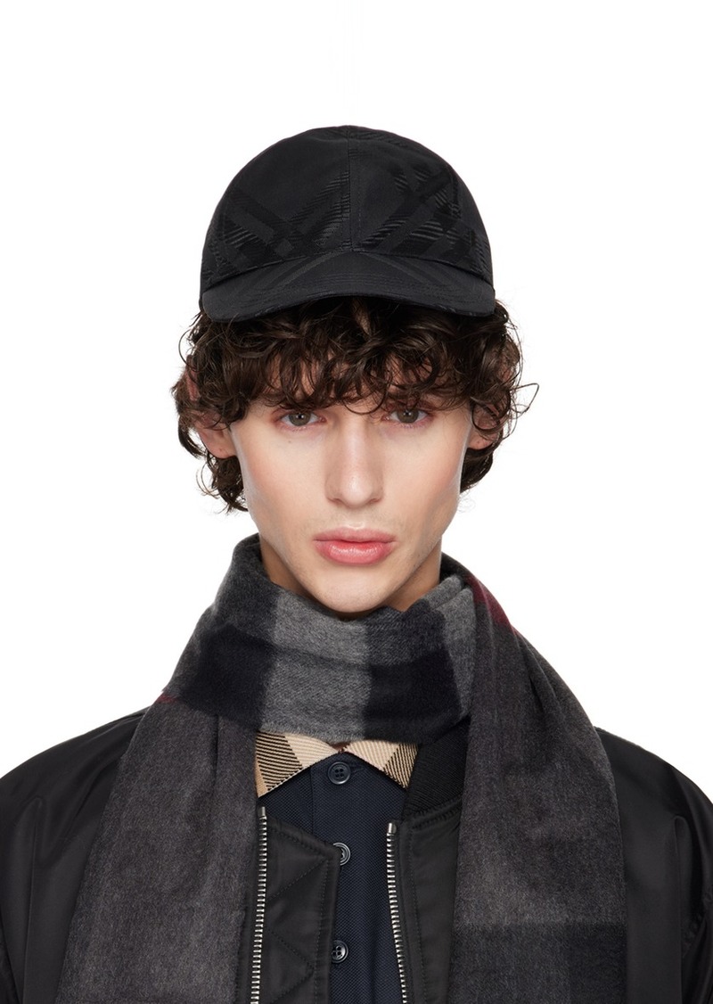 Burberry Black Check Baseball Cap