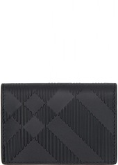 Burberry Black Check Folding Card Holder