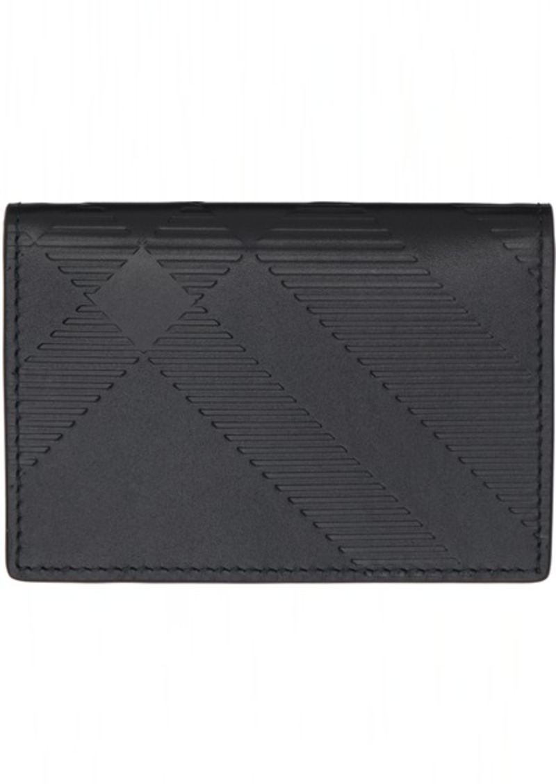 Burberry Black Check Folding Card Holder