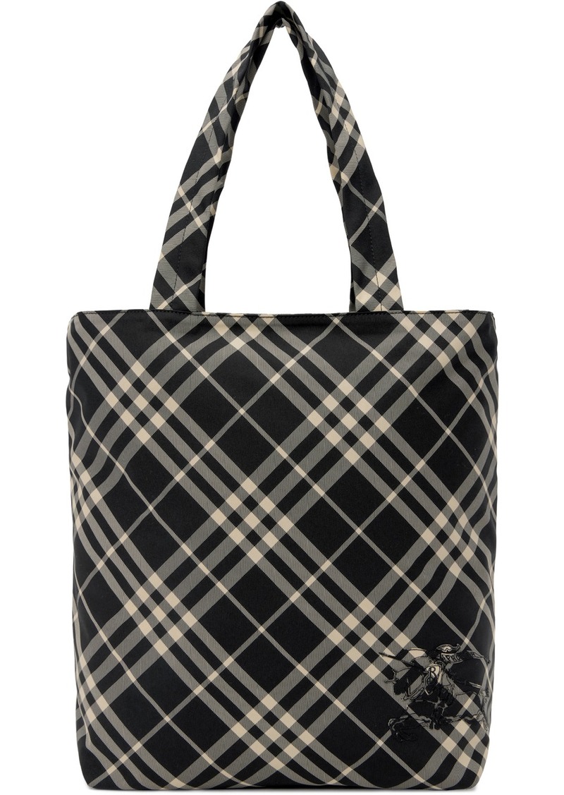 Burberry Black Check Tote