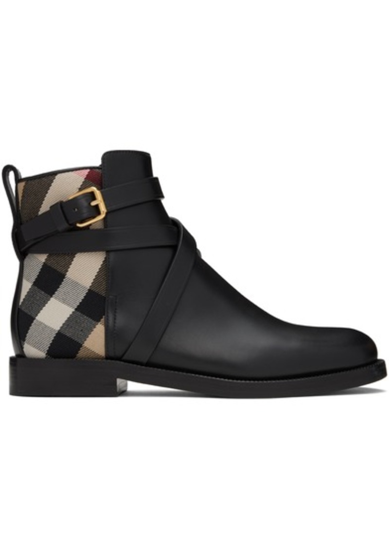 Burberry Black House Check Boots