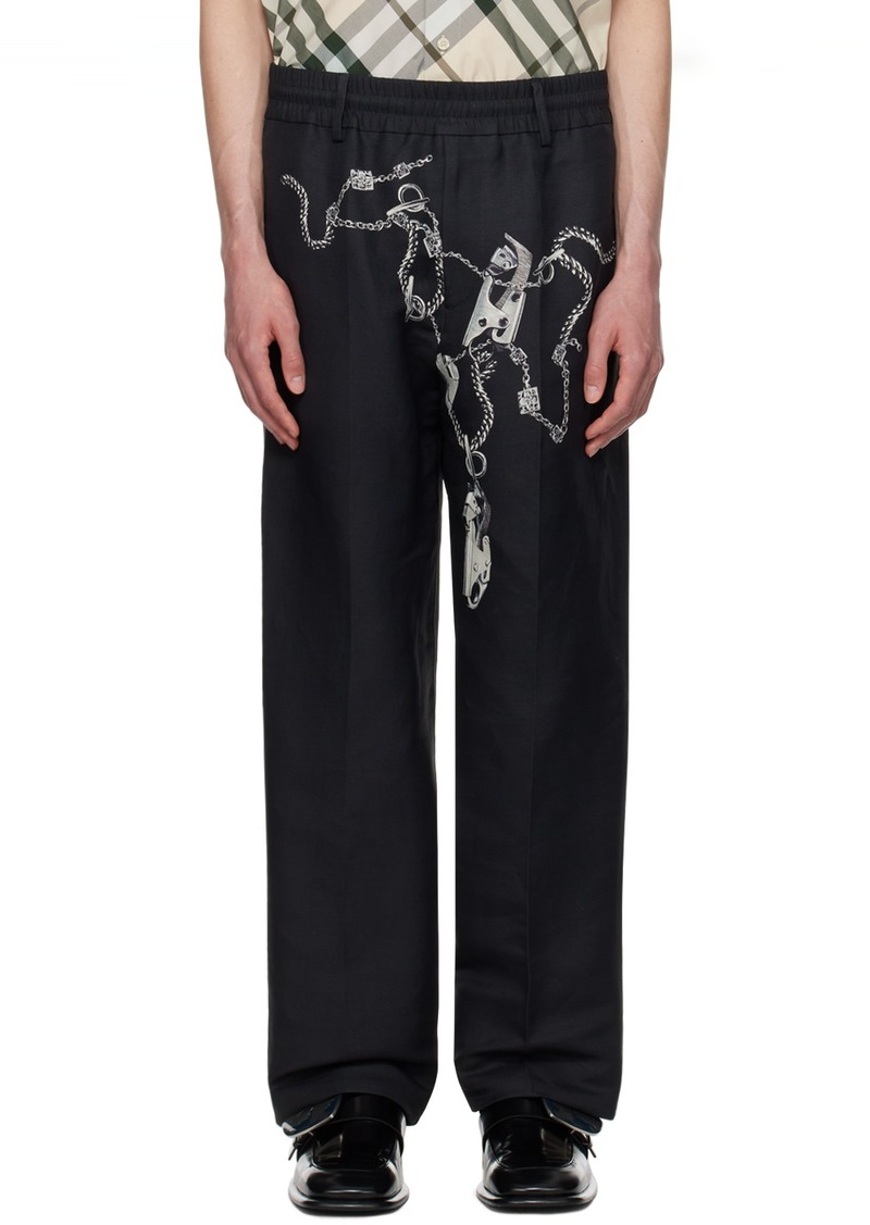 Burberry Black Knight Hardware Trousers