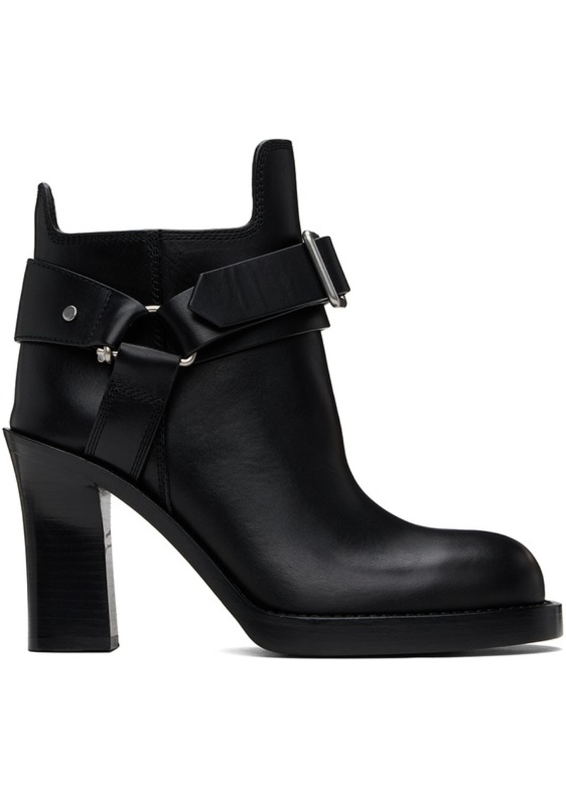 Burberry Black Leather Stirrup Low Boots