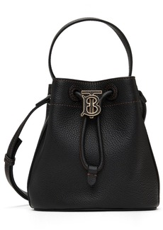 Burberry Black Mini 'TB' Bucket Bag