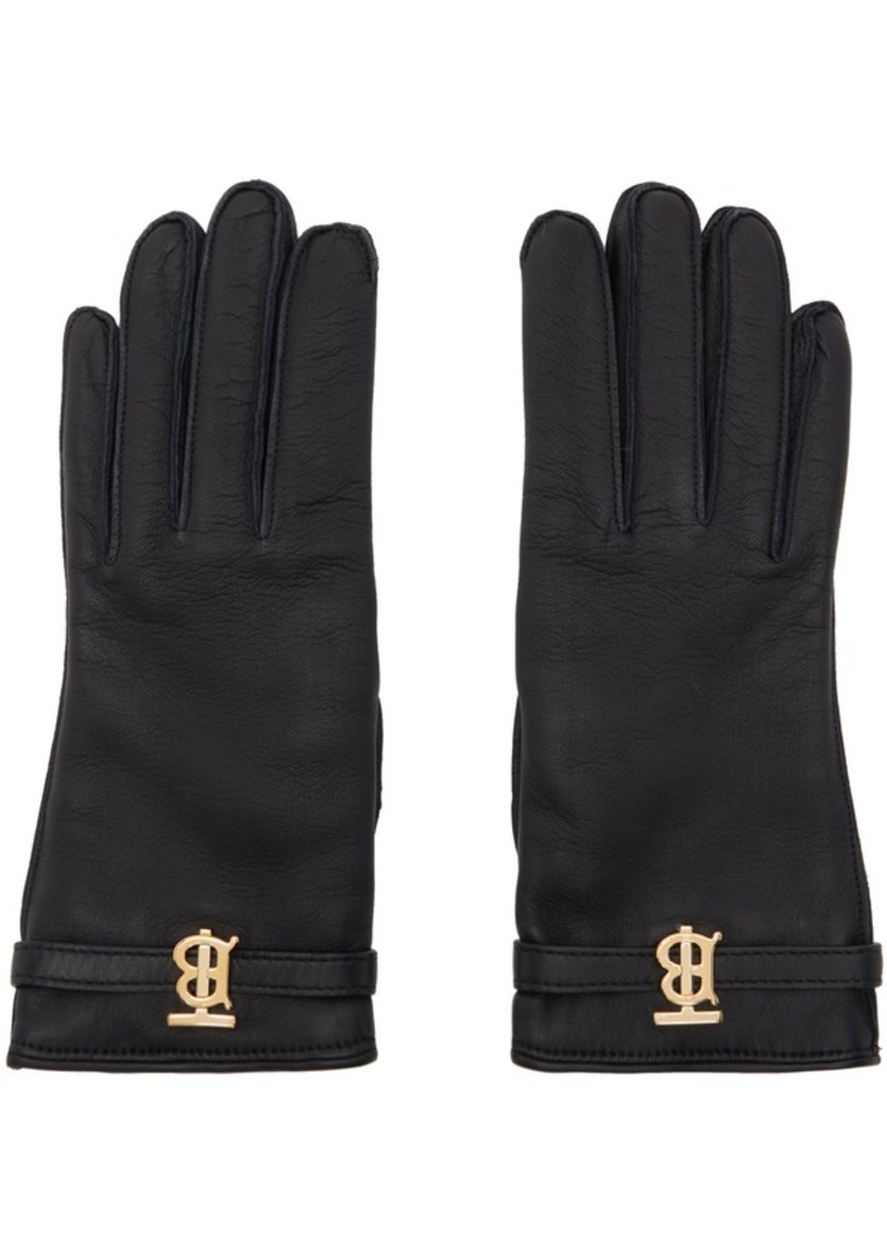 Burberry Black Monogram Gloves