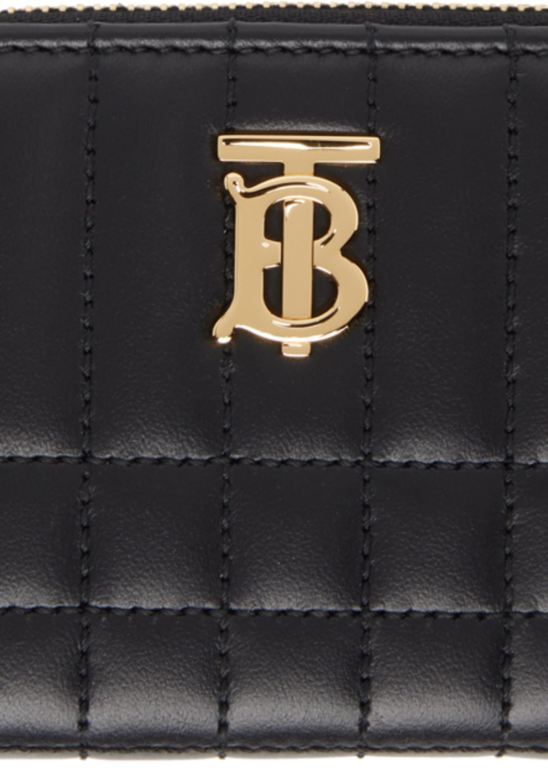 Burberry Black Quilted Leather Lola Zip Wallet