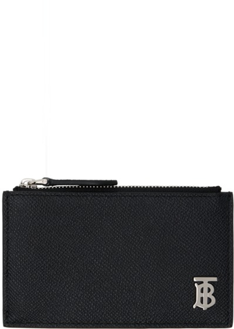 Burberry Black TB Zip Card Holder