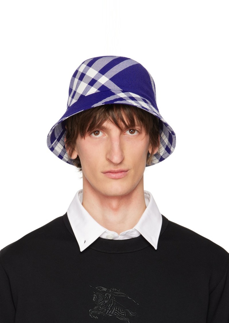 Burberry Blue Check Bucket Hat
