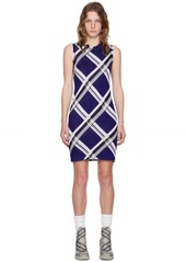 Burberry Blue Check Midi Dress