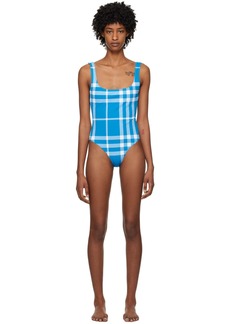 Burberry Blue Check One-Piece Swimsuit