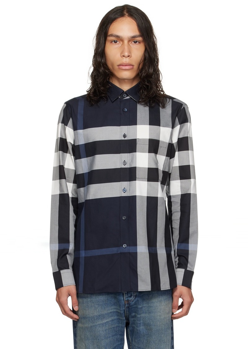 Burberry Blue Check Shirt