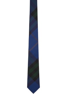 Burberry Blue Check Silk Tie