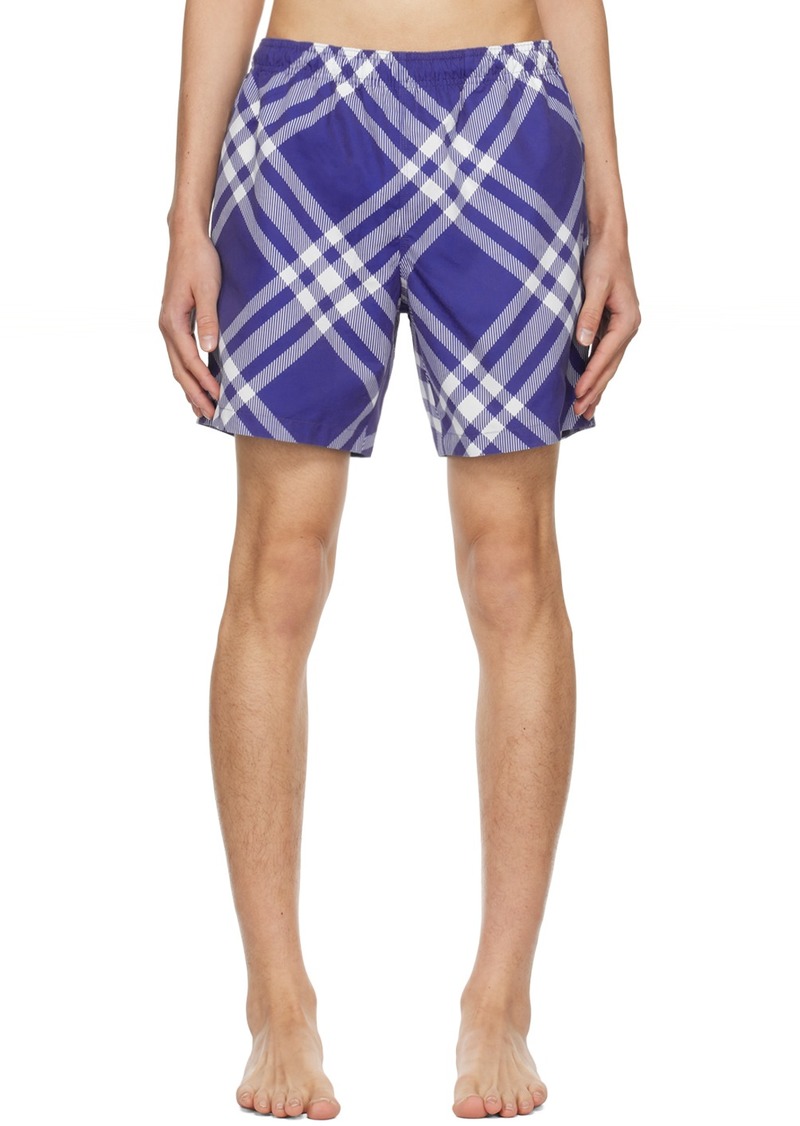 Burberry Blue Check Swim Shorts