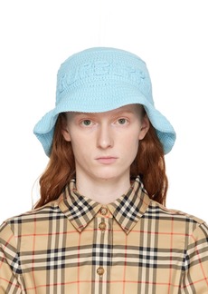 Burberry Blue Logo Bucket Hat