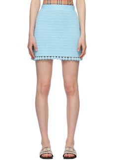 Burberry Blue Pom-Pom Miniskirt