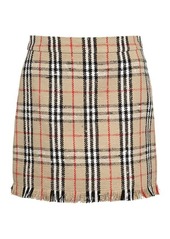 BURBERRY BOUCLÉ WOOL SKIRT