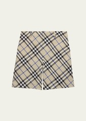 Burberry Boy's Oscar Check-Print Shorts  Size 3-14