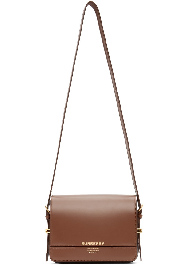 Burberry Brown & Black Small Grace Bag