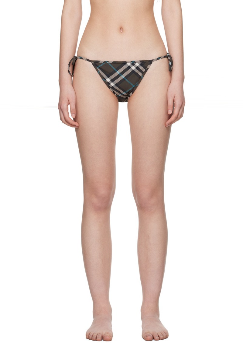 Burberry Brown Check Bikini Bottom