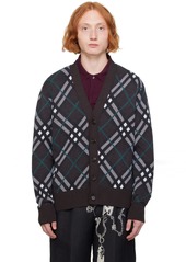 Burberry Brown Check Cardigan