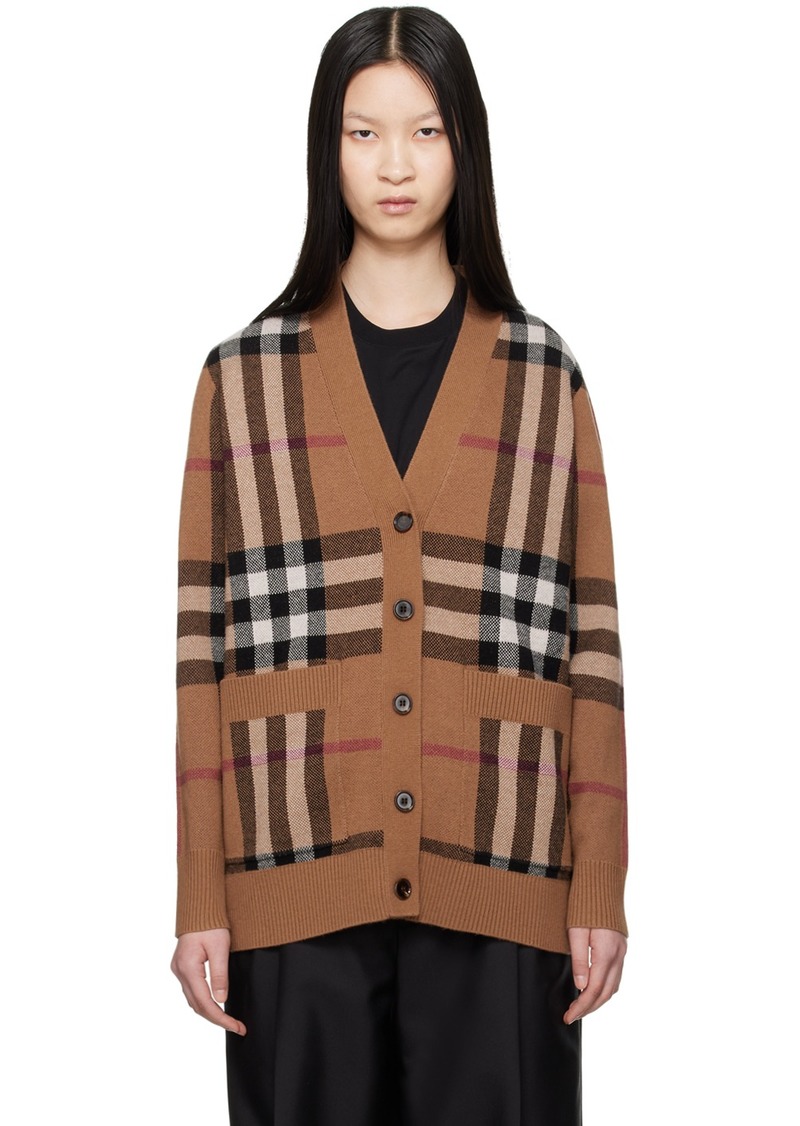 Burberry Brown Check Cardigan