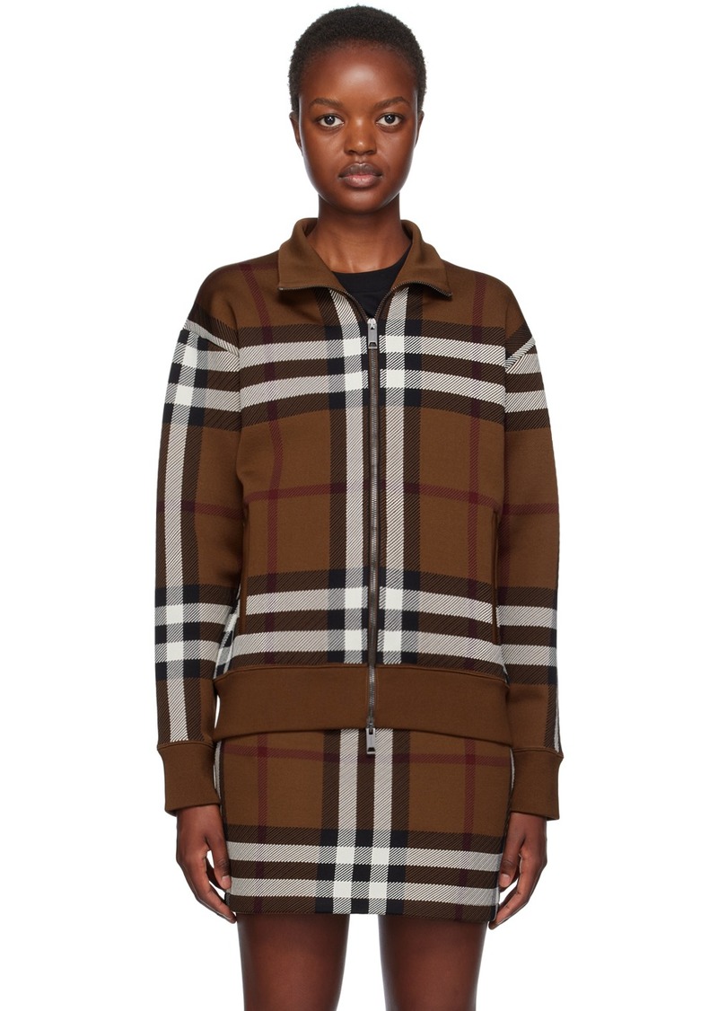 Burberry Brown Check Track Jacket