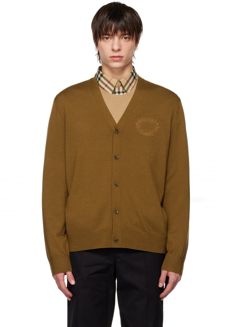 Burberry Brown Embroidered Cardigan