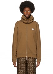Burberry Brown French Terry Snood Hoodie