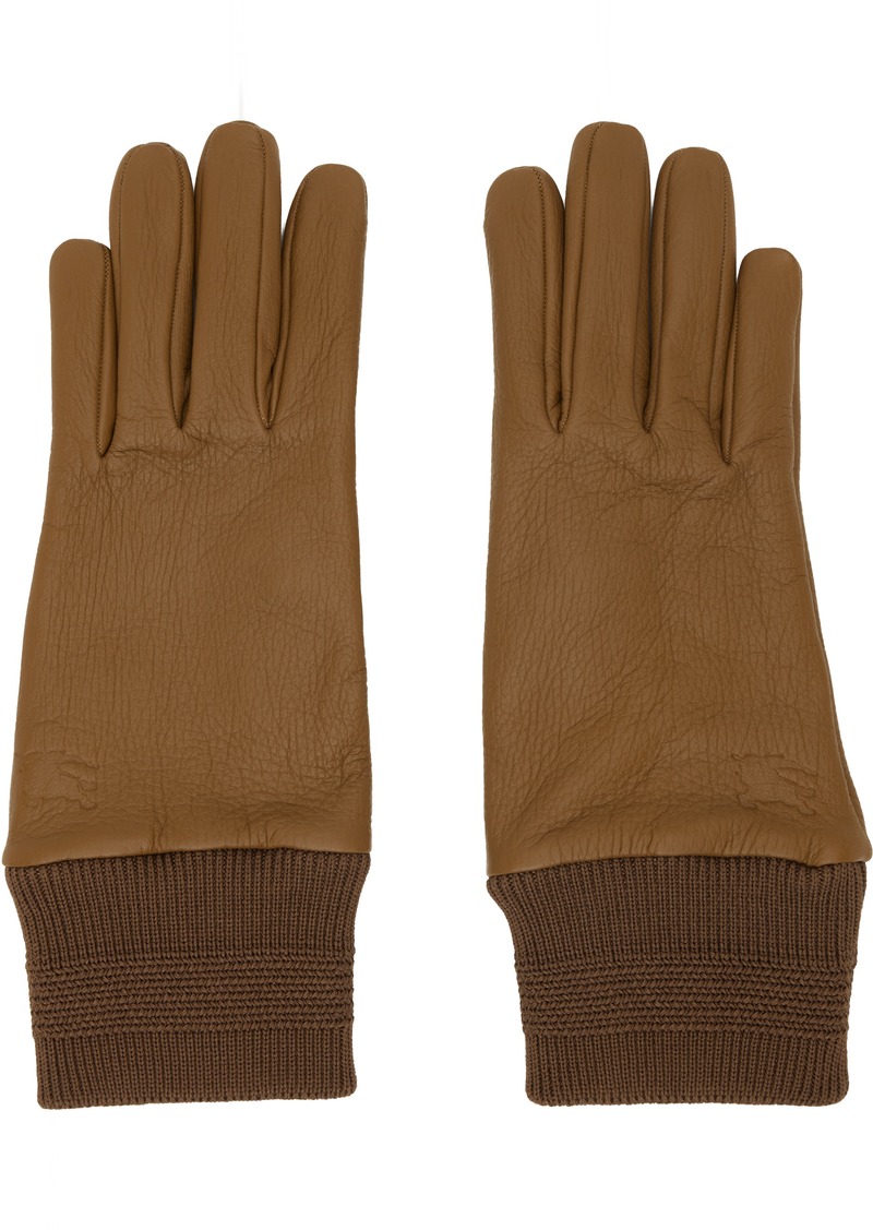 Burberry Brown Leather Gloves