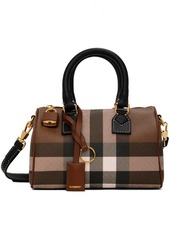 Burberry Brown Mini Check Bowling Bag