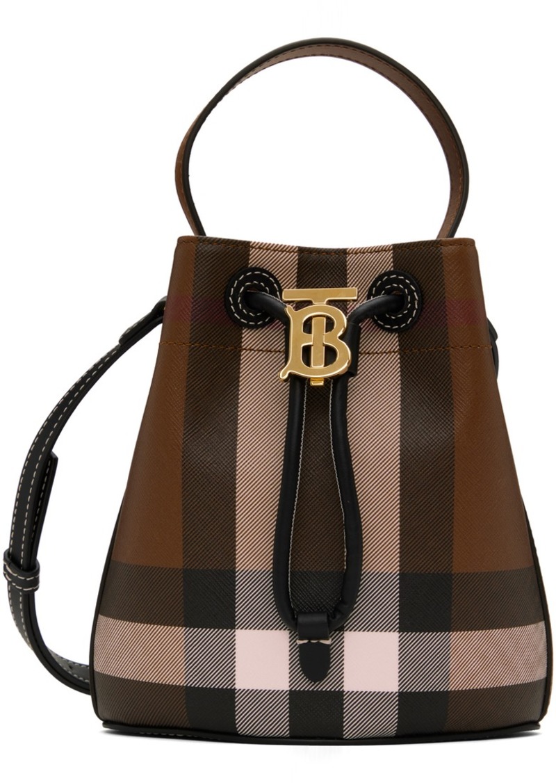 Burberry Brown Mini 'TB' Bucket Bag