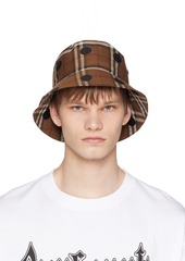 Burberry Brown Polka Dot Check Bucket Hat