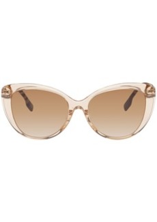 Burberry Brown Round Cat-Eye Acetate Sunglasses