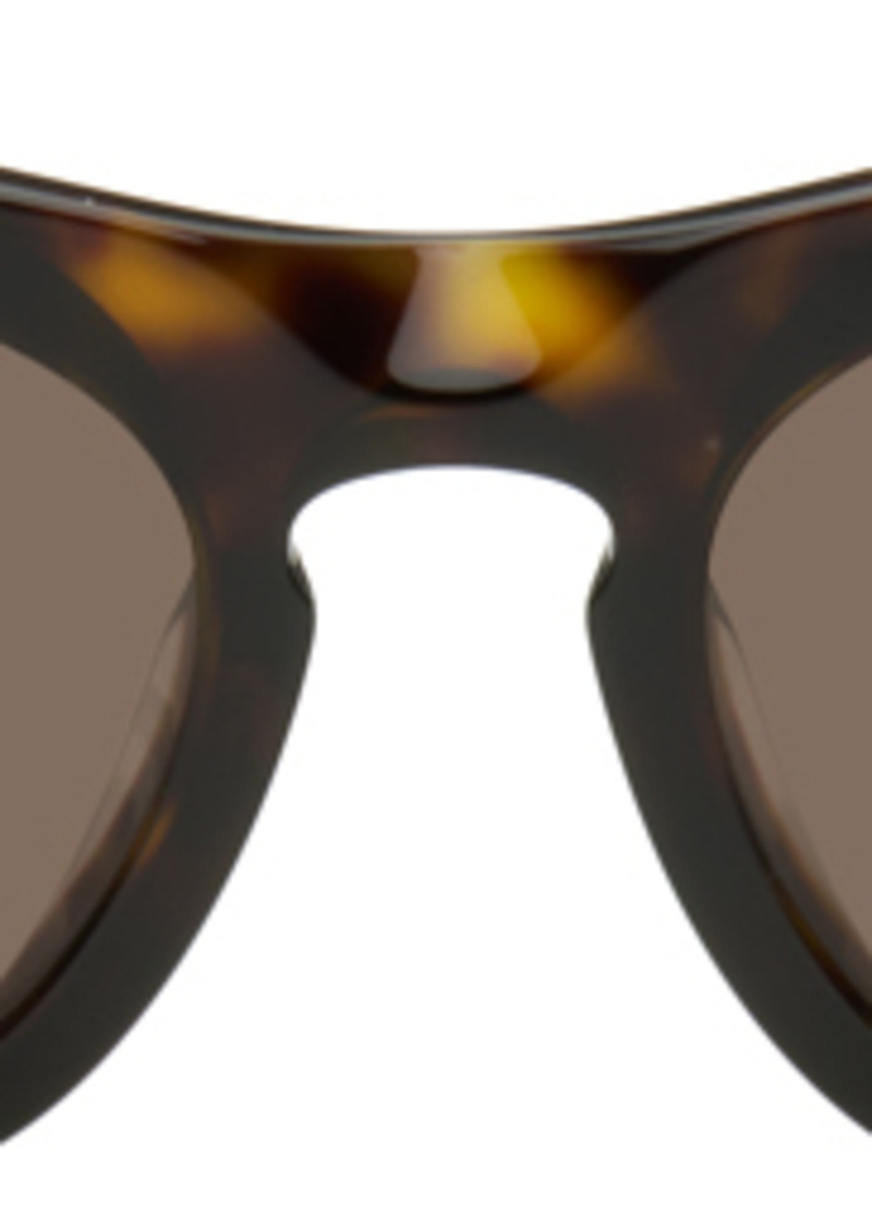 Burberry Brown Tubular Oval Sunglasses