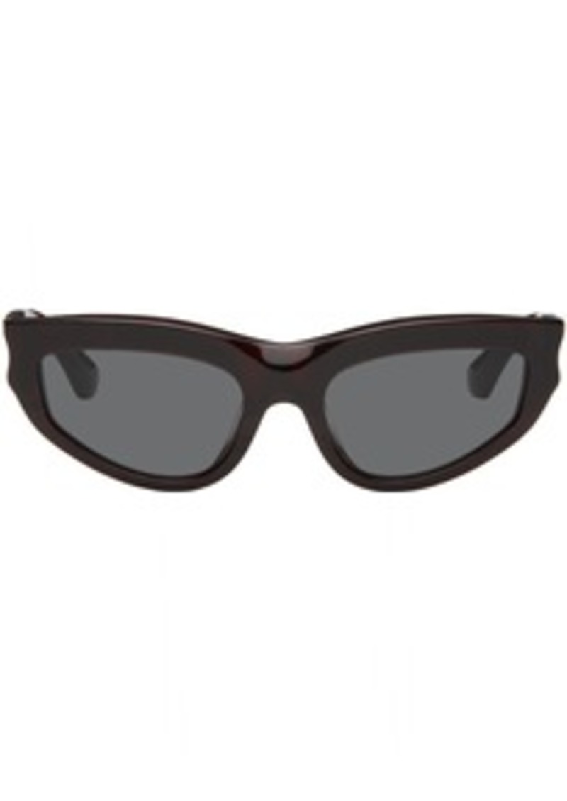 Burberry Burgundy Classic Oval Sunglasses