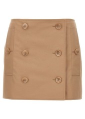 BURBERRY Button cotton skirt