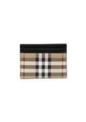 BURBERRY Check motif credit card case