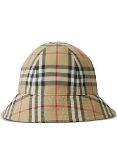 BURBERRY Check motif nylon bucket hat
