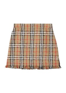 BURBERRY Check motif skirt