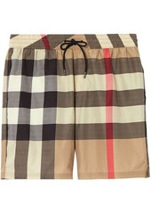 Burberry checked drawstring swim shorts