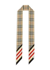 Burberry check-print skinny scarf