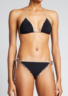 Burberry Check-Trimmed Two-Piece Bikini Set