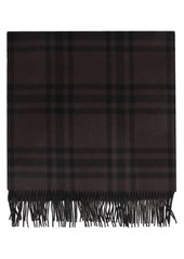 BURBERRY CHECKED CASHMERE SCARF