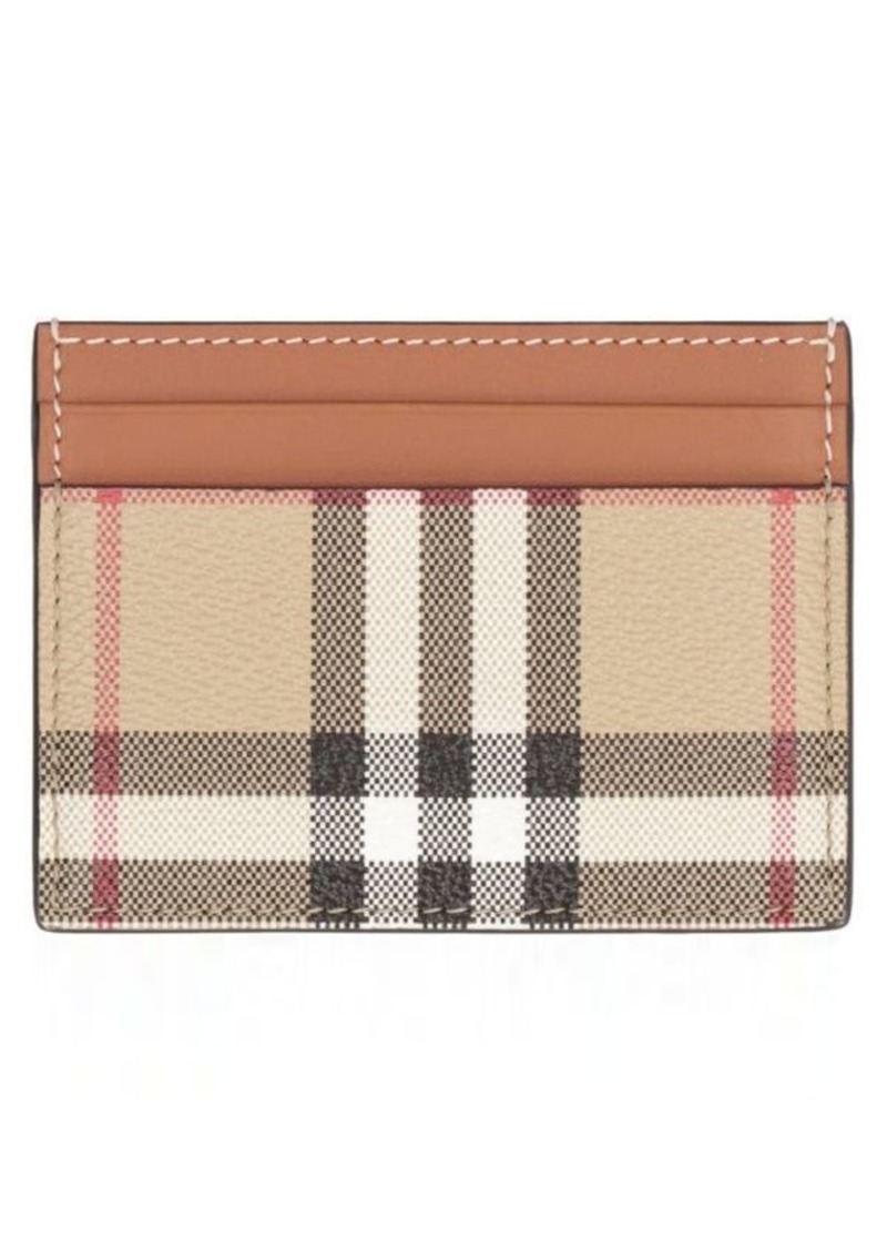BURBERRY CHECKED MOTIF CARD HOLDER
