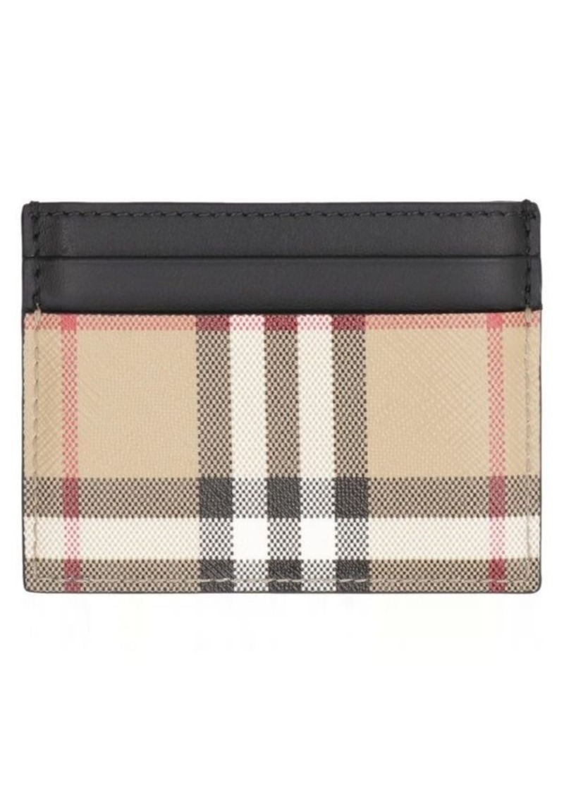 BURBERRY CHECKED MOTIF CARD HOLDER