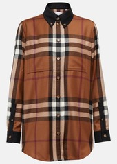 Burberry Checked wool flannel shirt