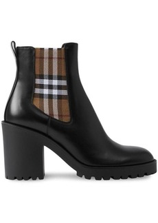 Burberry checkered panel ankle boots