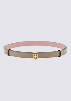 BURBERRY OAT BEIGE AND DUSKY PINK LEATHER BELT