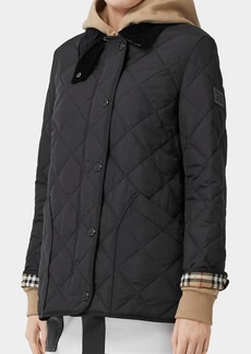 Burberry Cotswold Quilted Barn Jacket  Black