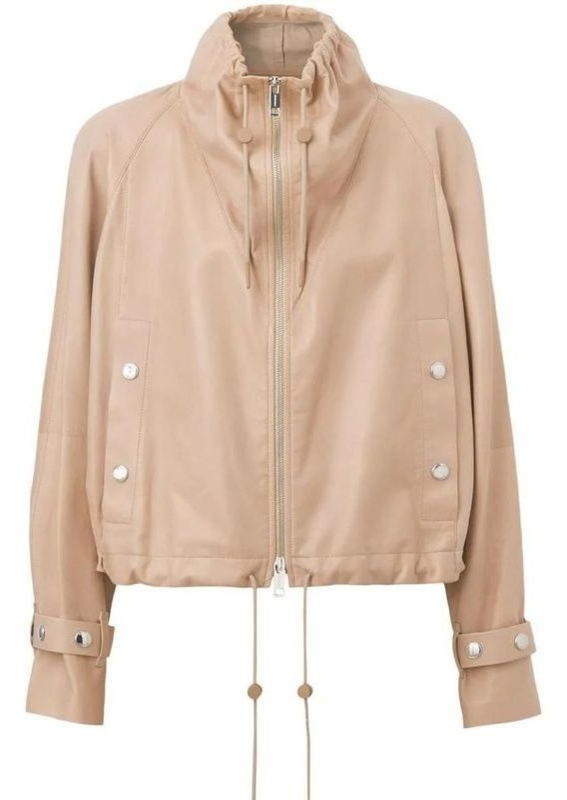 BURBERRY cropped leather jacket